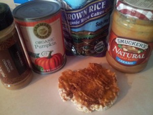 Pumpkin Peanut Butter Rice Cakes