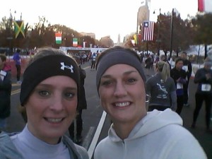 Emily and I getting ready to start the Rothman 8k